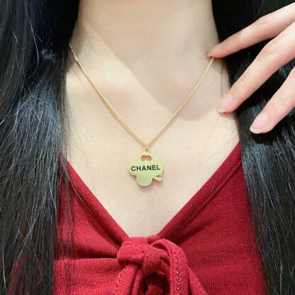 Chanel Camellia Letter Necklace - Image 2