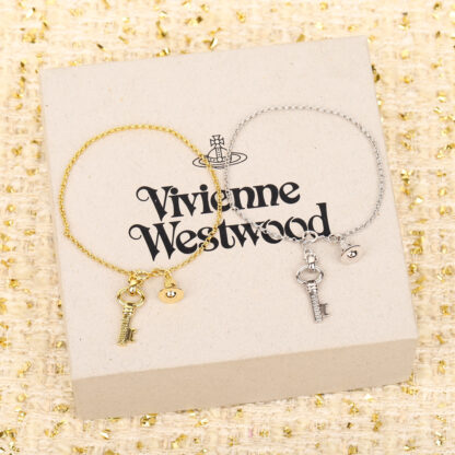 Vivienne Westwood Key Saturn Double Charm Bracelet