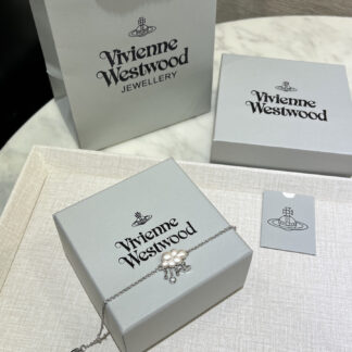 Vivienne Westwood Pearl Cloud Small Saturn Charm Bracelet