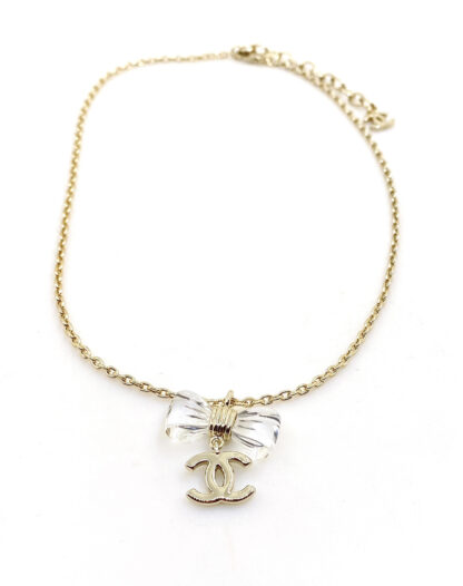 Chanel Transparent Bow Necklace - Image 2