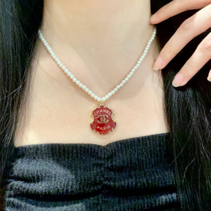 Chanel Pearl Double C Necklace - Image 2