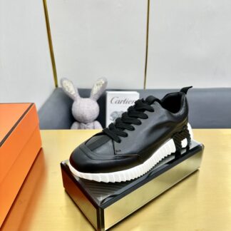 Hermès Spring and Summer Black and White Couple Classic Sports Casual Shoes