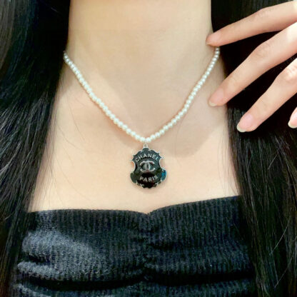 Chanel Pearl Double C Necklace - Image 2
