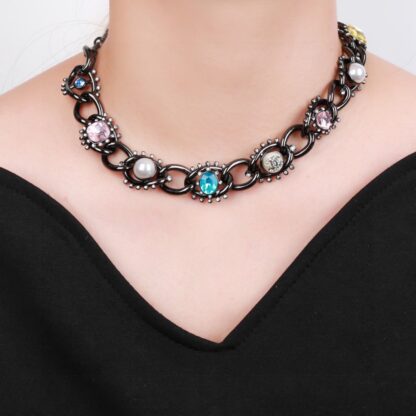Chanel Pearl and Rhinestone Necklace - Image 2