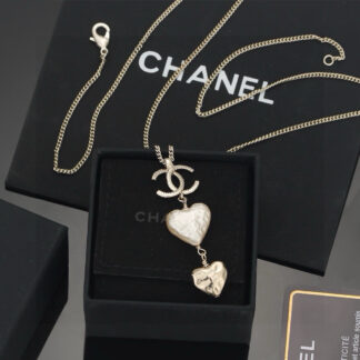 Chanel Pearl Heart Necklace