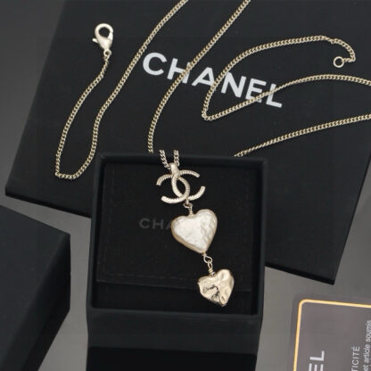Chanel Pearl Heart Necklace