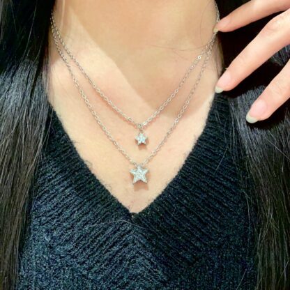 Chanel Vintage Star Letter Necklace - Image 2