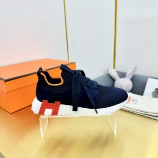 Hermès Spring and Summer Blue and Red Couple Classic Sports Shoes