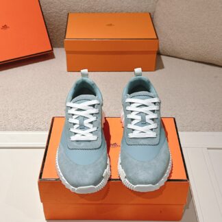 Hermes classic couple blue-gray comfortable casual sports shoes