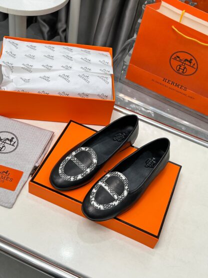 Hermès Spring Classic Black Handcrafted Loafers