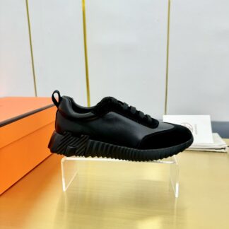 Hermes Spring and Summer Couples Black Sports Shoes