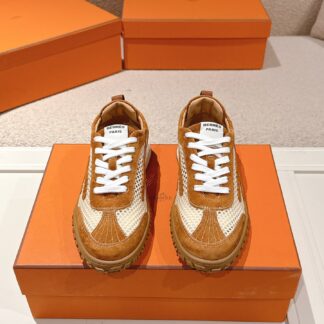 Hermès Beige Goatskin Casual Sneakers