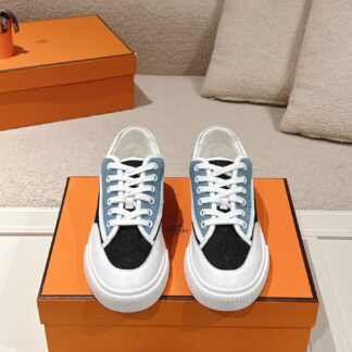 Hermes couple blue and black fashion casual skateboard shoes