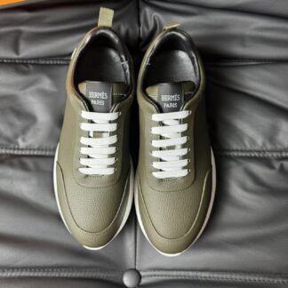 Hermès Dark Green Premium Ultra Lightweight Sneakers