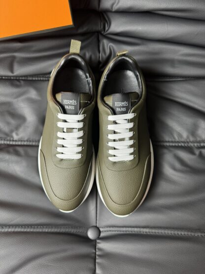 Hermès Dark Green Premium Ultra Lightweight Sneakers