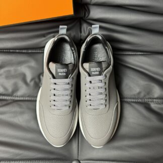 Hermes light grey high-end elegant casual shoes