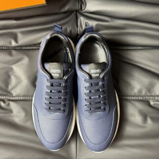 Hermes dark blue high-end elegant casual shoes