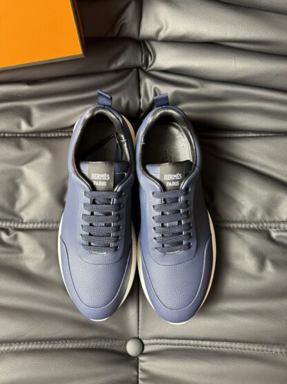 Hermes dark blue high-end elegant casual shoes