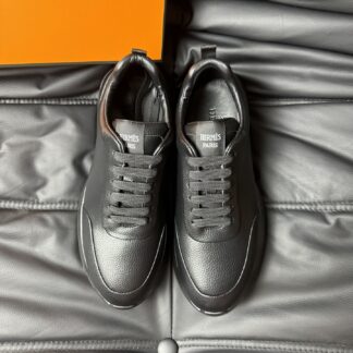 Hermes black high-end elegant casual shoes