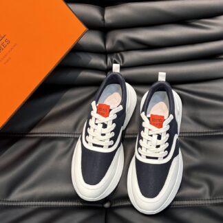 Hermes Men's Gray Orange Soft Comfortable Casual Sports Shoes