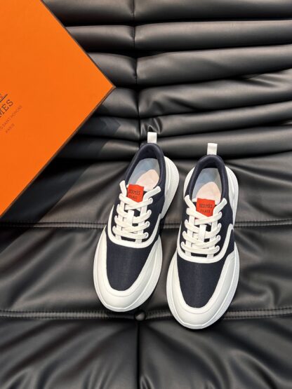 Hermes Men's Gray Orange Soft Comfortable Casual Sports Shoes