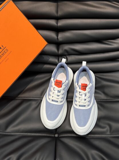 Hermes Men's Light Blue Soft and Comfortable Casual Sports Shoes