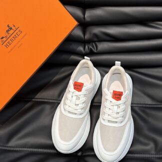 Hermès men's off-white soft and comfortable casual sports shoes