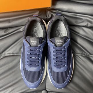 Hermes Men's Comfortable Soft Dark Blue Casual Sneakers