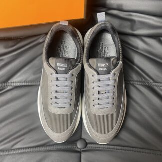 Hermes Men's Comfortable Soft Grey Casual Sneakers