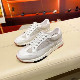 Hermes France Paris catwalk white breathable classic casual shoes