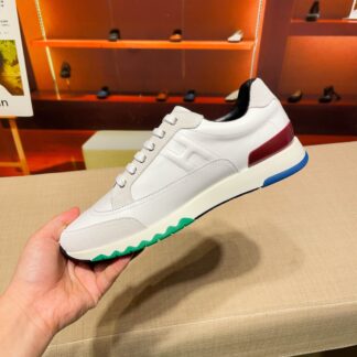 Hermes white grey French Paris catwalk simple casual shoes
