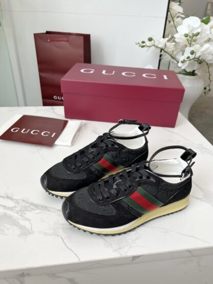 Gucci removable and adjustable ankle strap sneakers