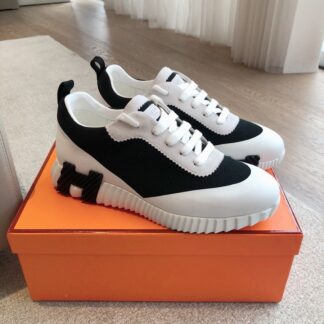Hermes Men's Black and Gray Fashion Casual Sports Shoes