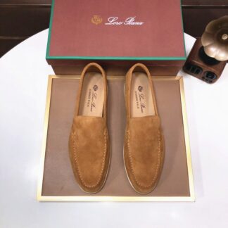 Hermès couple brown high-end classic loafers