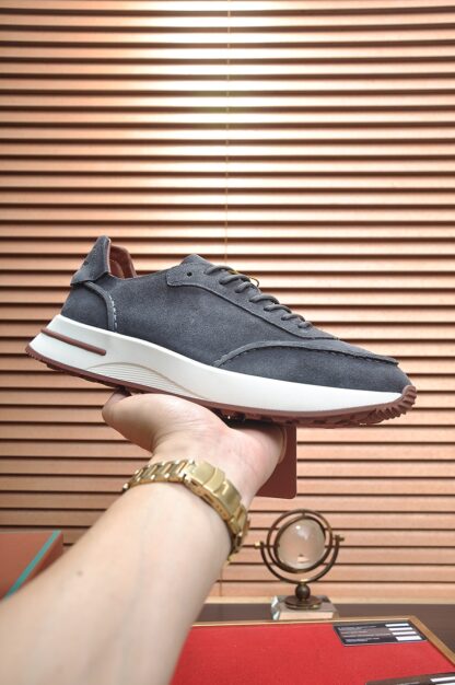 Hermès classic dark grey cashmere loafers