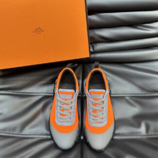 Hermès Men's Gray Orange All-match Casual Sports Shoes