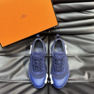 Hermès men's dark blue versatile casual sports shoes