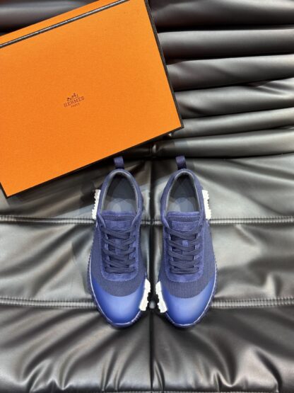 Hermès men's dark blue versatile casual sports shoes