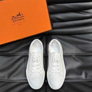 Hermès men's off-white breathable low-top casual sports shoes