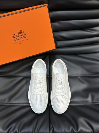 Hermès men's off-white breathable low-top casual sports shoes