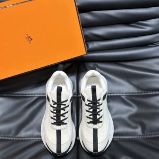 Hermes men's beige black breathable fashion casual sports shoes