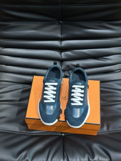 Hermès light blue all-match casual sneakers