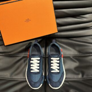 Hermes dark blue breathable versatile casual sports shoes