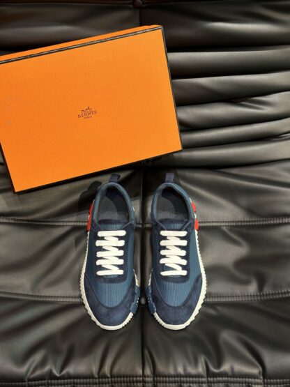 Hermes dark blue breathable versatile casual sports shoes