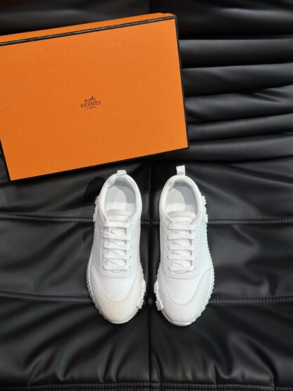 Hermes white fashion casual sneakers