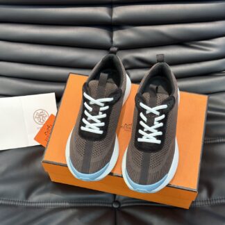 Hermes men's brown comfortable breathable simple casual sports shoes