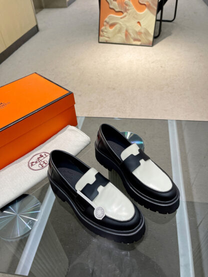 Hermes thick-soled Kelly comfortable loafers