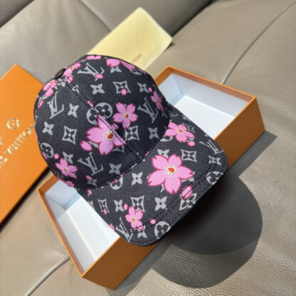 Louis Vuitton TM MONOGRAM CHERRY BLOSSOM PRINTED BASEBALL CAP
