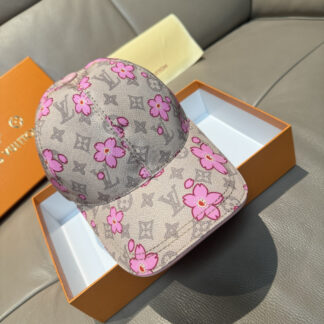 Louis Vuitton TM MONOGRAM CHERRY BLOSSOM PRINTED BASEBALL CAP