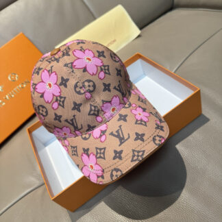 Louis Vuitton TM MONOGRAM CHERRY BLOSSOM PRINTED BASEBALL CAP